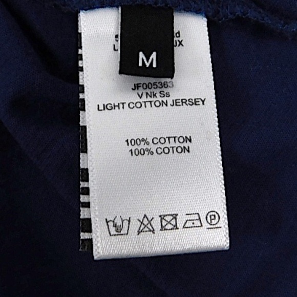 Joseph 100% Cotton Light Jersey V-Neck Tee | Size M | Blue - Picture 4 of 4